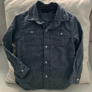 3T boy Janie & Jack gray herringbone button down shirt
